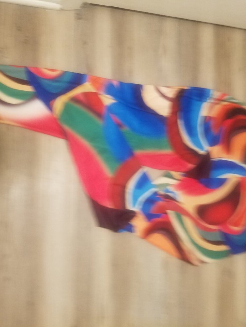 SHEIN Multicolor Swirl Print Leggings - Blue Red Green Orange - Picture 6 of 8